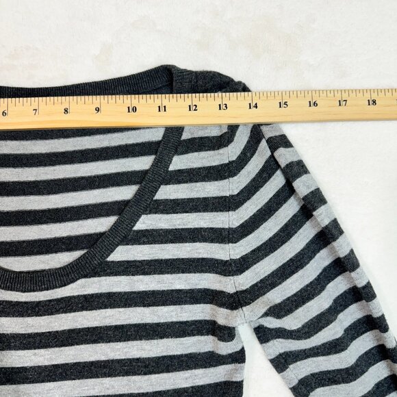 Zara Women's M Striped Midi Long Sleeve Pencil Bodycon Dress Casual Fashion - Picture 11 of 15